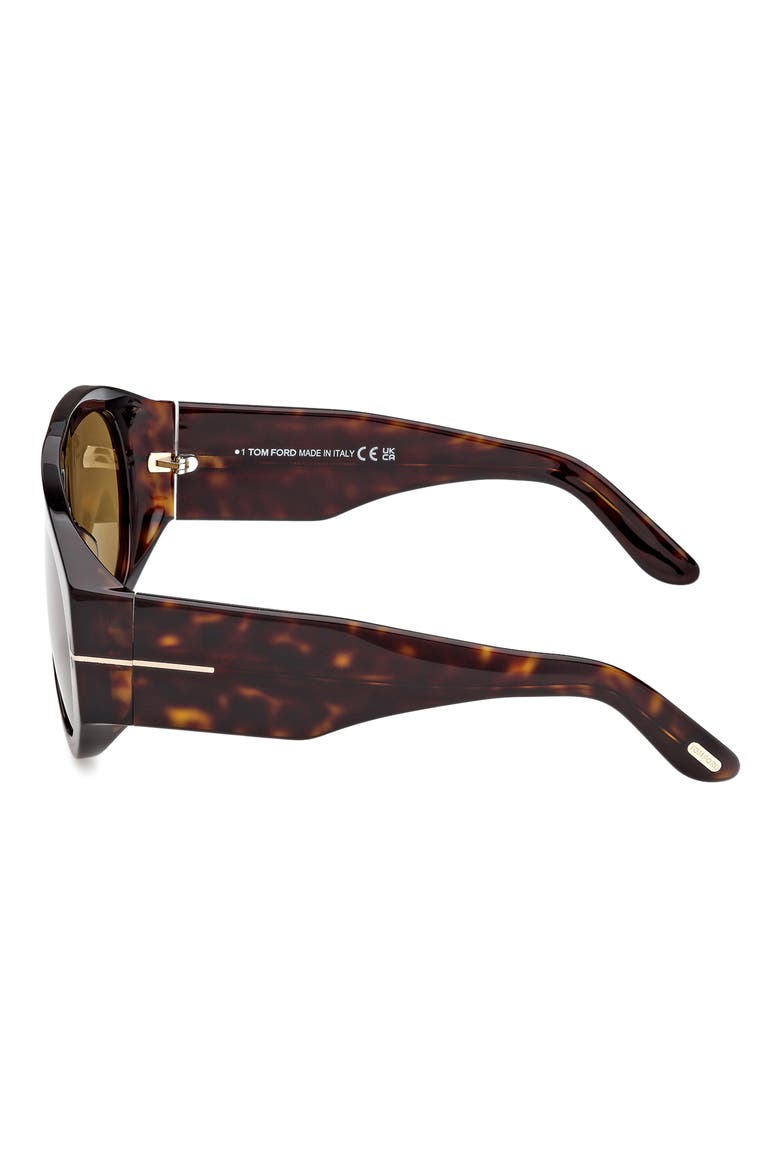 Bronson 60mm Aviator Sunglasses, Alternate, color, CLASSIC DARK HAVANA/ GREEN