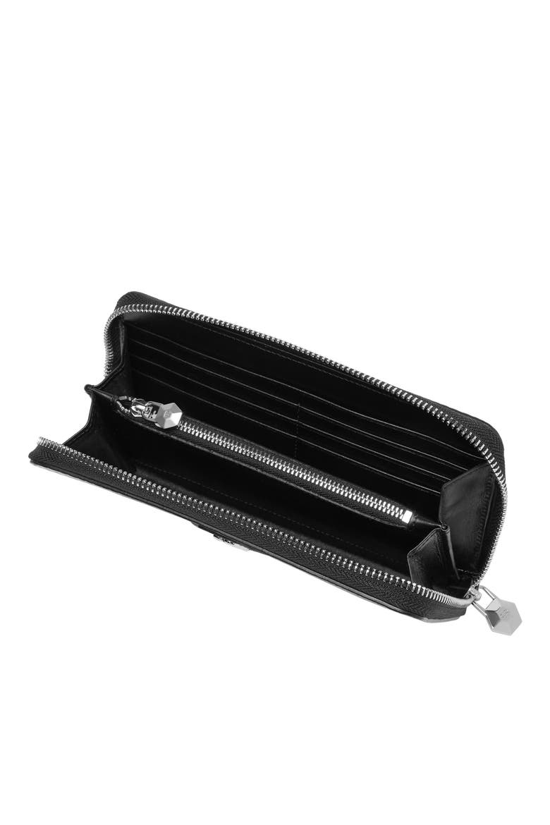 Rounded Zip Wallet Cocco Shiny Women, Alternate, color, black