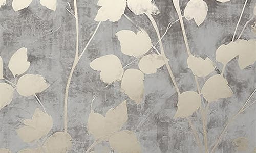 Wynwood Studio Silvery Gray Garden Canvas Wall Art In Silver