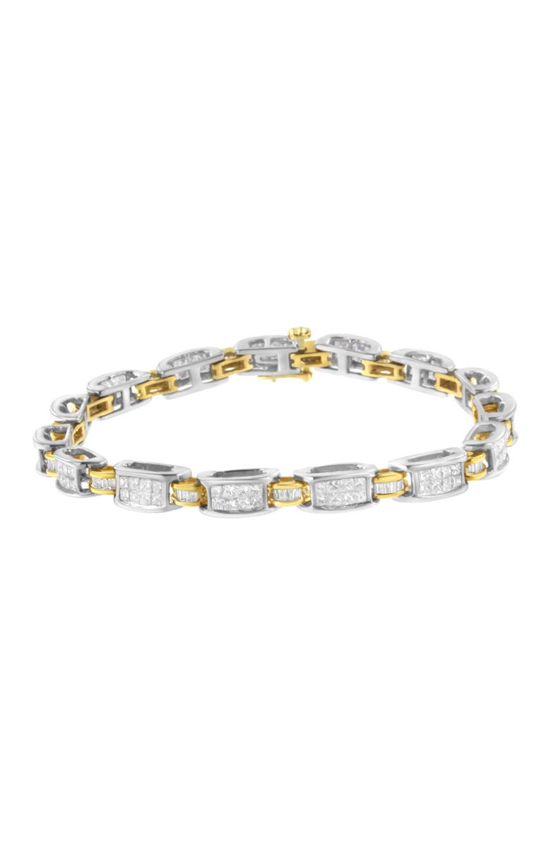 Haus of Brilliance 14K Two-Tone Gold 3.00 cttw Diamond Link Bracelet, Main, color, Yellow
