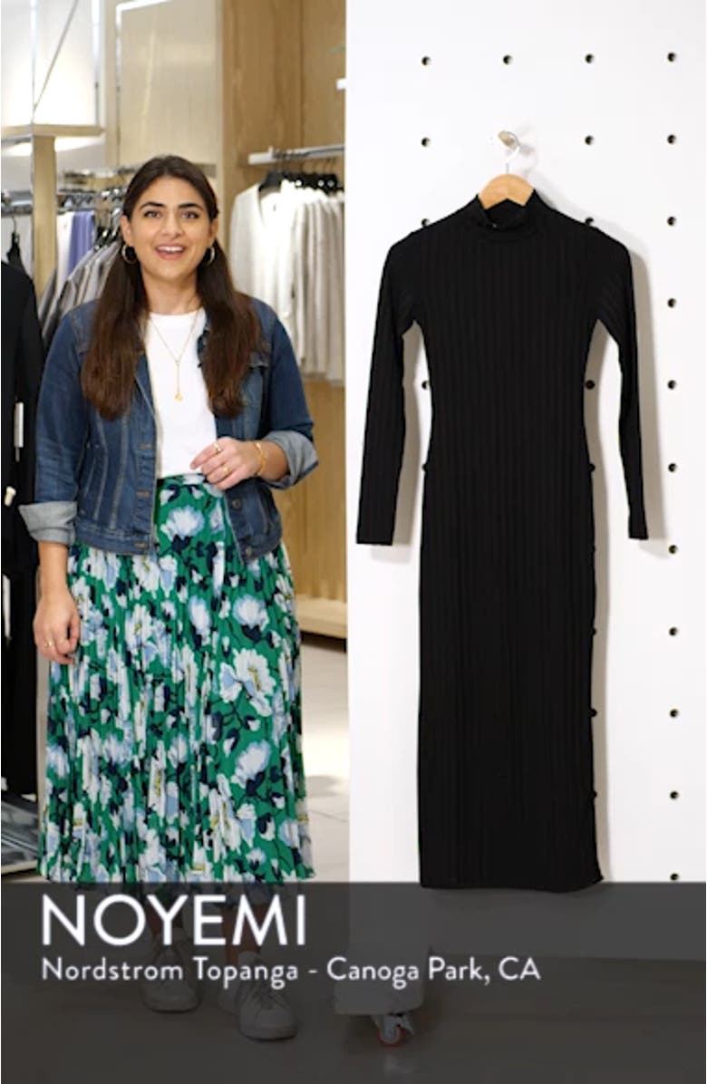 High Neck Ribbed Midi Dress, sales video thumbnail