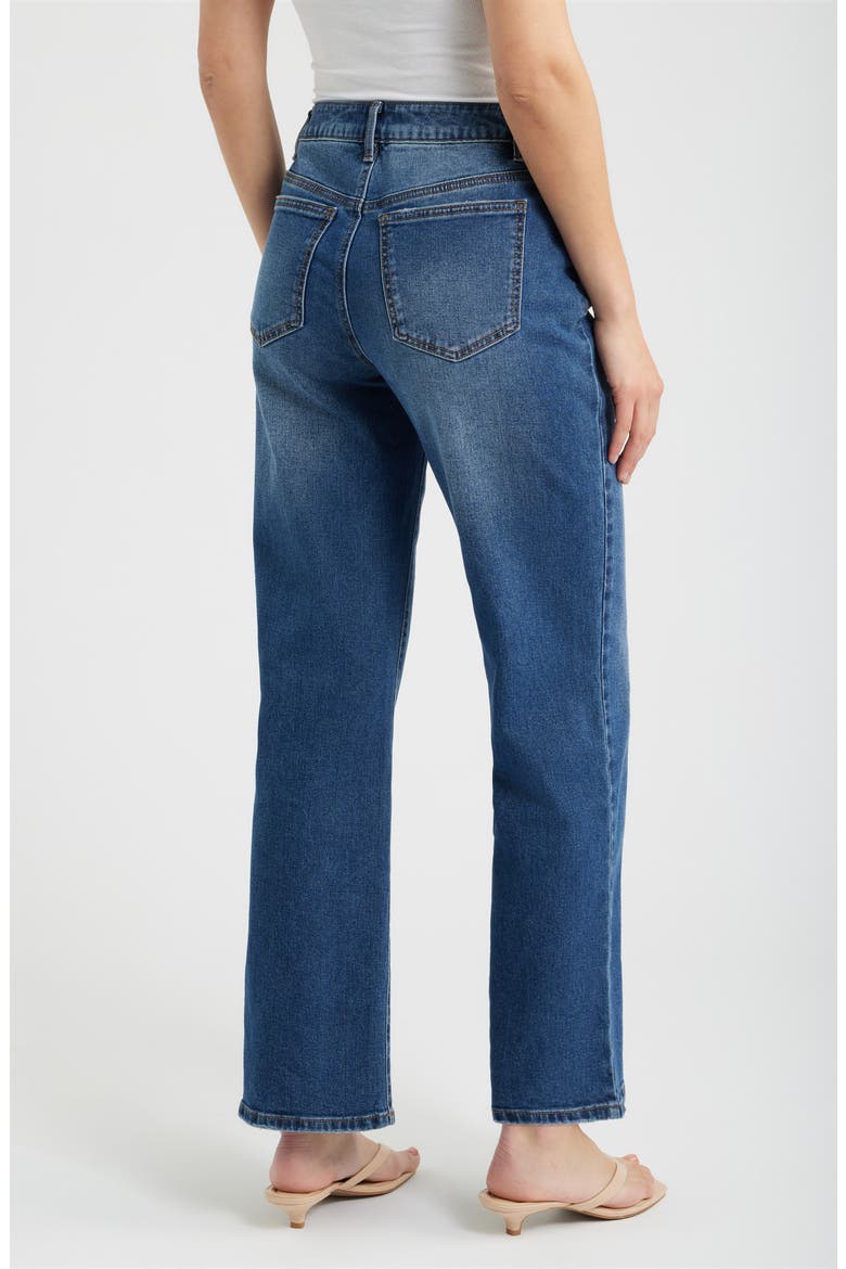 High Waist Straight Leg Jeans, Alternate, color, JOHNSTOWN
