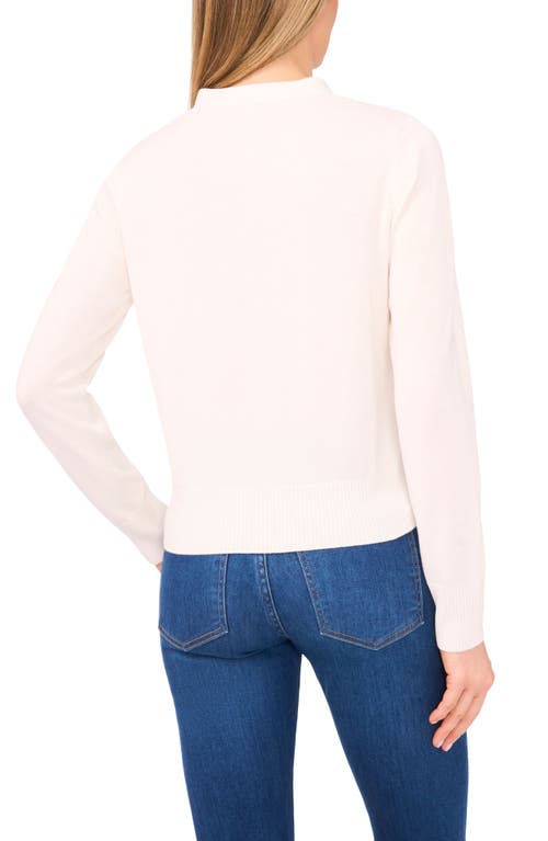 Cece Regular Fit Wool-blend Cardigan In White