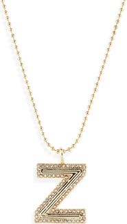 BaubleBar Arianna Initial Pendant Necklace