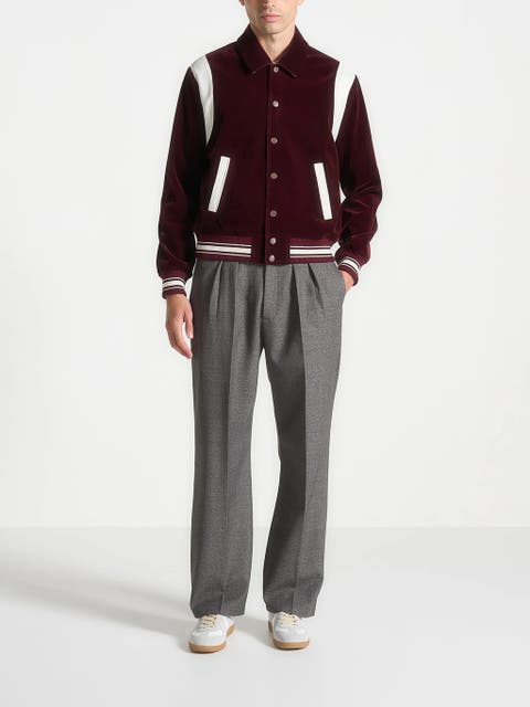 Nico Velvet & Satin Varsity Jacket