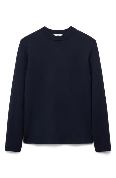 Regular Fit Viscose Blend Crewneck Sweater