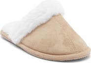 Børn Faux Suede & Faux Fur Scuff Slipper