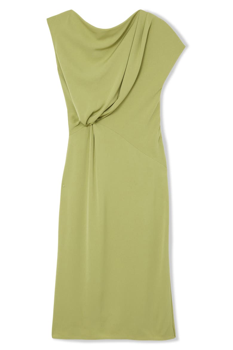 Beth One-Shoulder Midi Dress, Alternate, color, GREEN