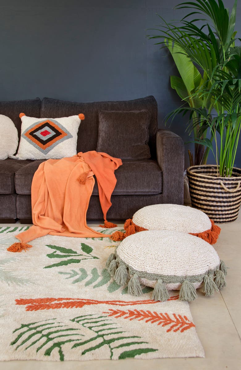 Lorena Canals Terracotta Tassel Cushion, Alternate, color, Terracota