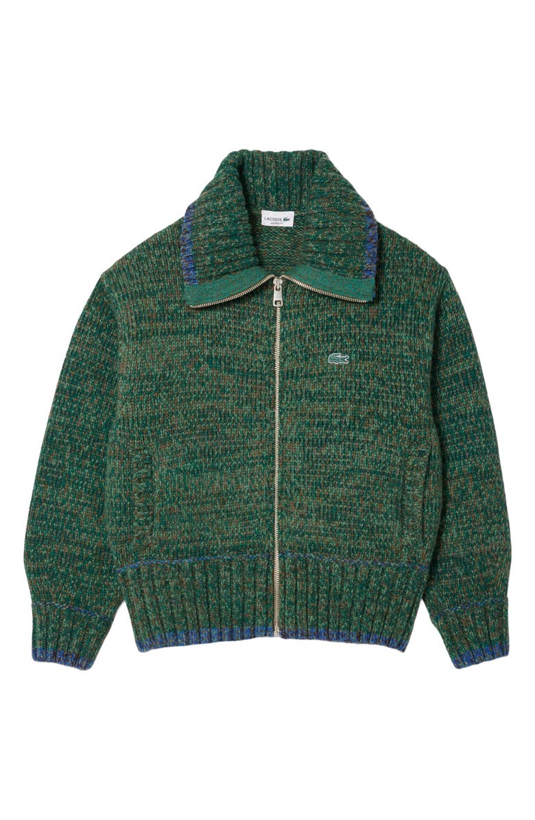 Lacoste Relax Fit Zip Cardigan, Main, color, 
