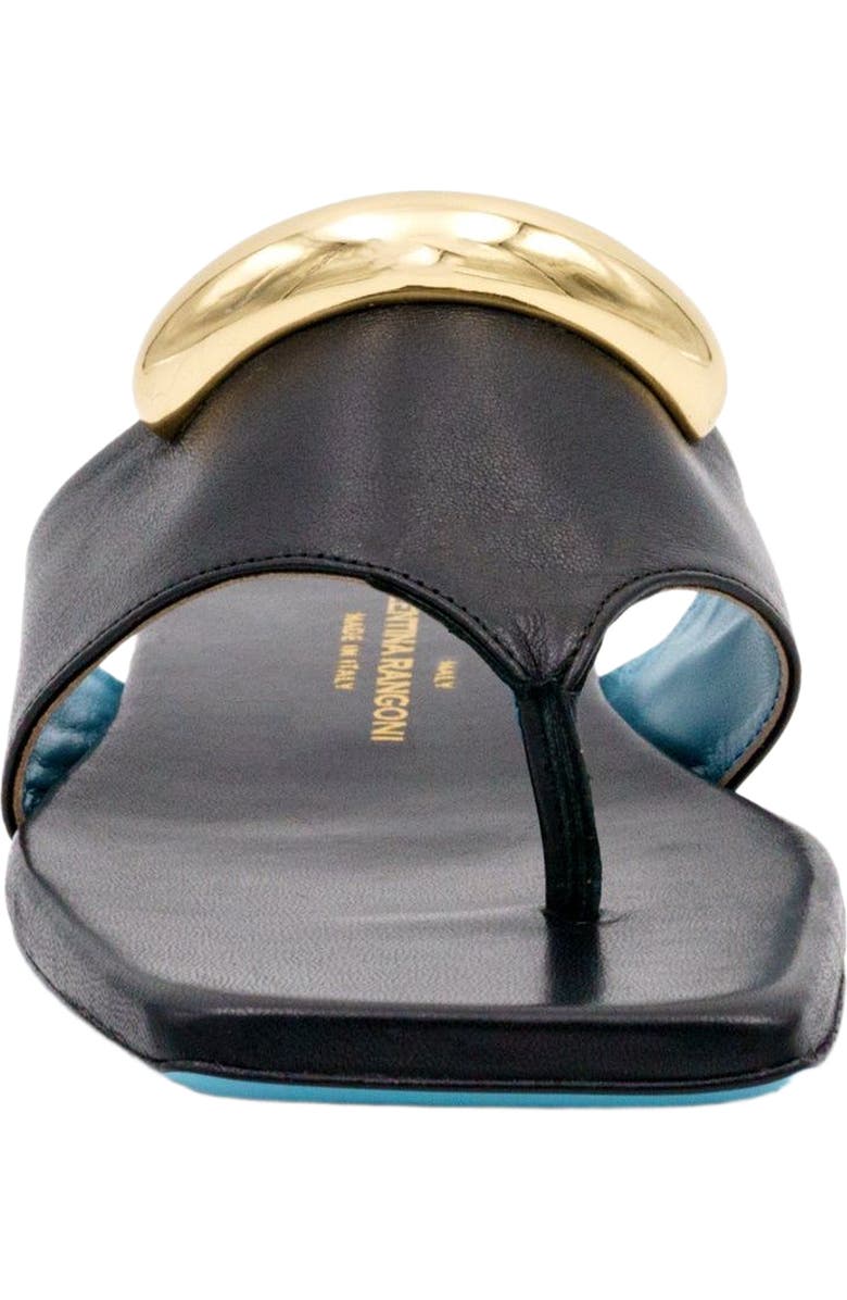 Valentina Rangoni Circe Thong Flat Sandal, Alternate, color, Black