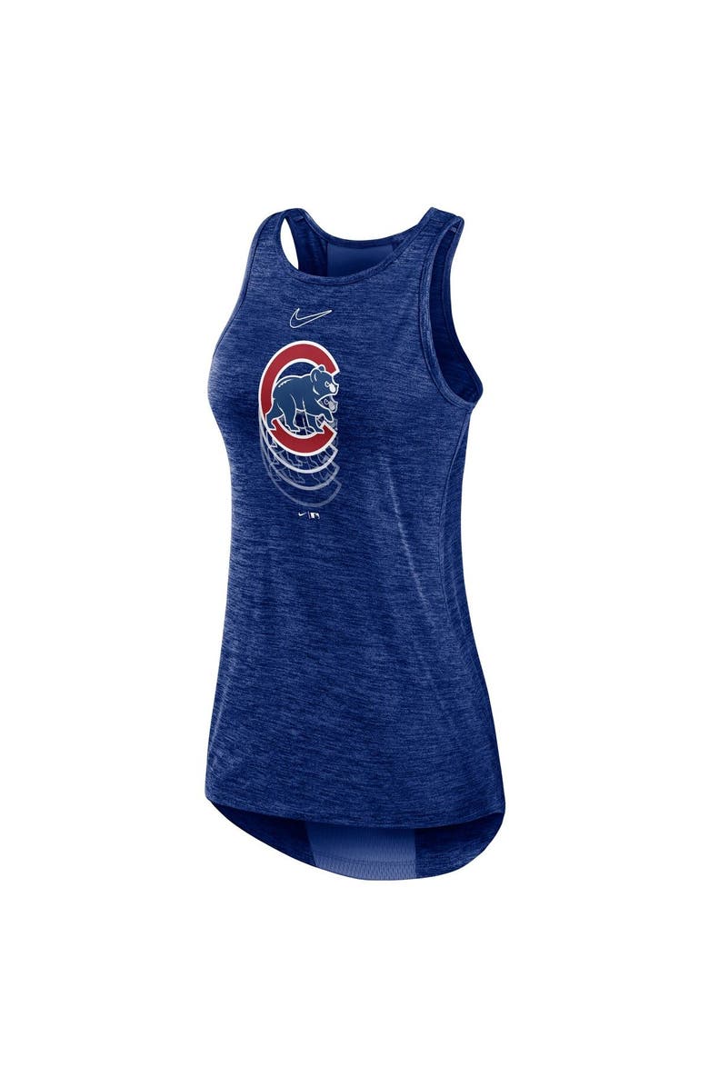 Nike Women's Nike Royal Chicago Cubs Logo Fade High Neck Performance Tank Top, Alternate, color, Royal
