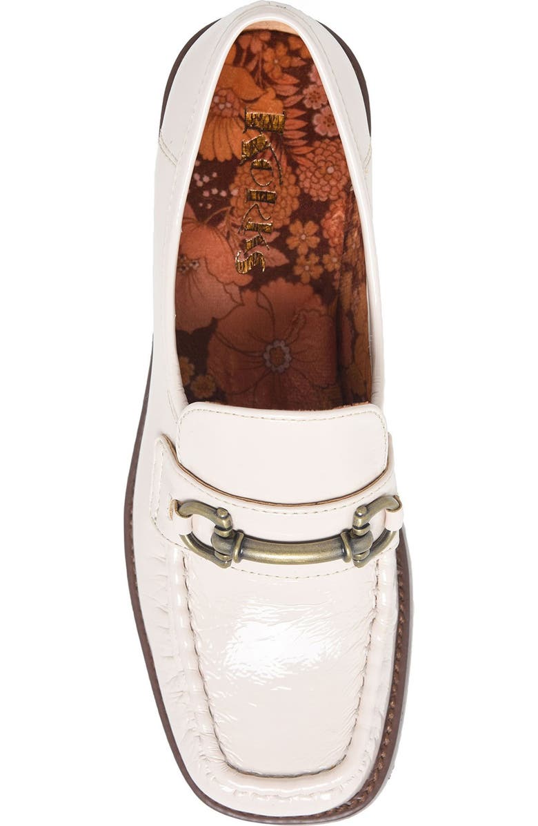 KORKS Florence Bit Loafer, Alternate, color, Off White Patent