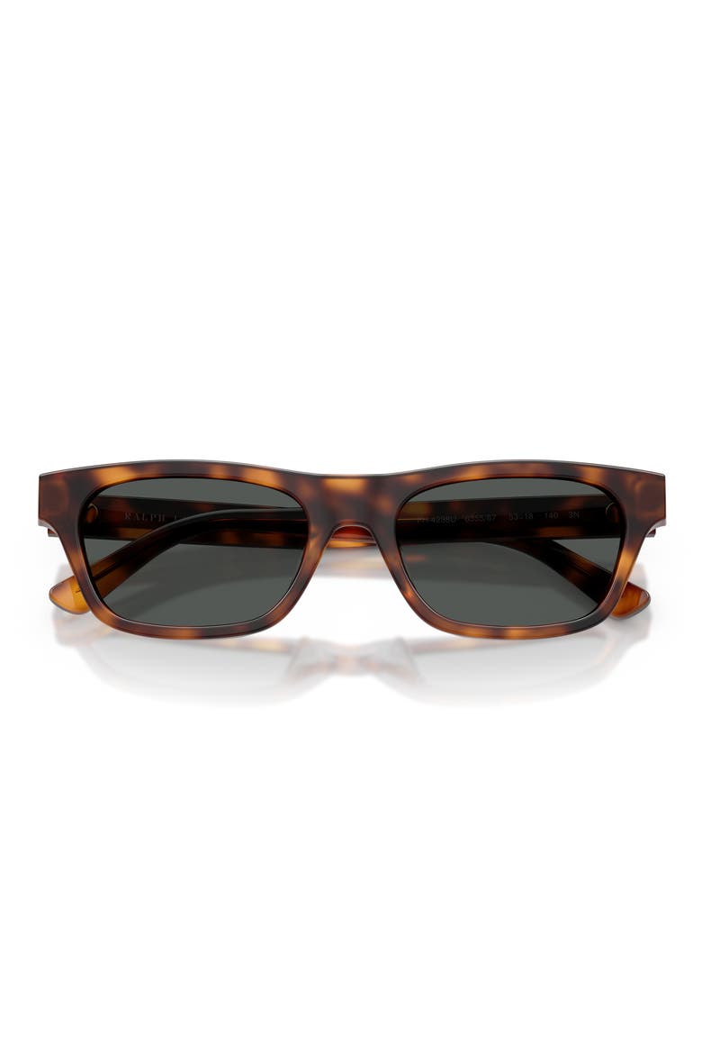 PH4238U 53mm Rectangle Sunglasses, Alternate, color, SHINY MARRONE TARTARUGA / GREY