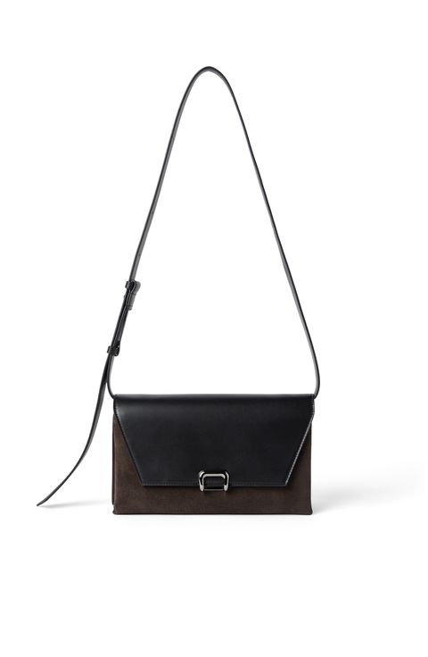 Sartorial bag in suede and calfskin