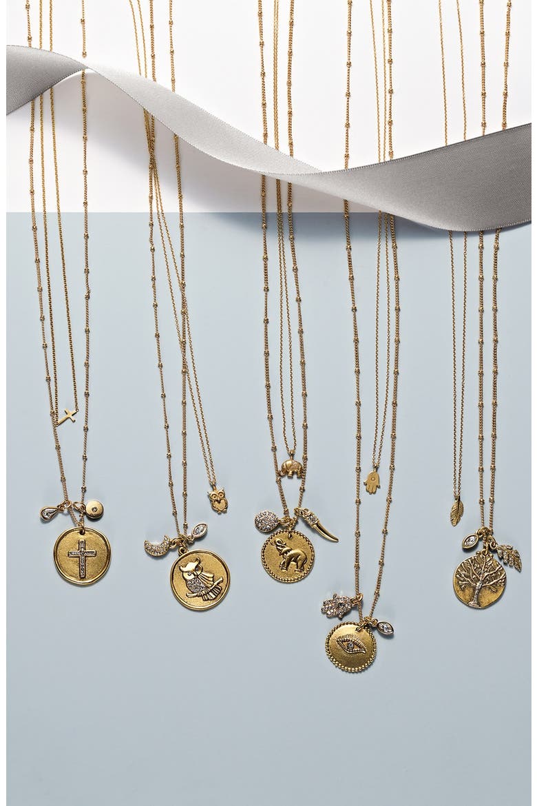 'Reminder - Strength' Pendant Necklace, Alternate, color, SILVER