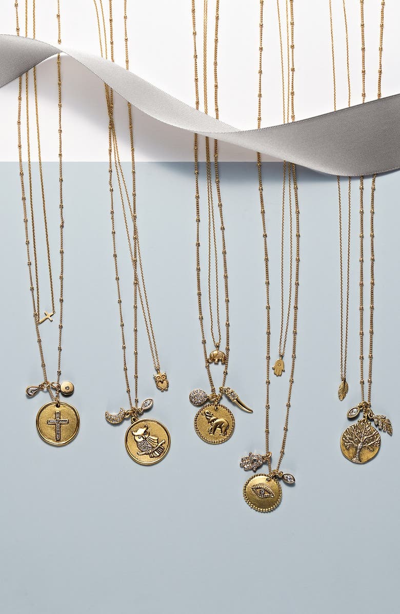 Dogeared 'Reminder - Strength' Pendant Necklace, Alternate, color, 