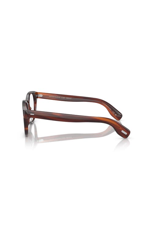 Oliver Peoples 48mm Round Optical Glasses In Brown