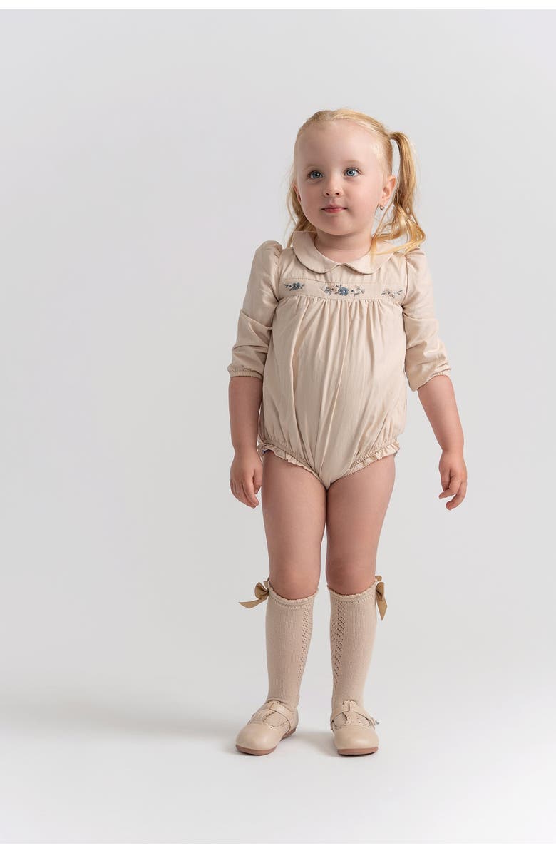 Clô Floral Long Sleeves Embroidered Bubble, Alternate, color, Beige