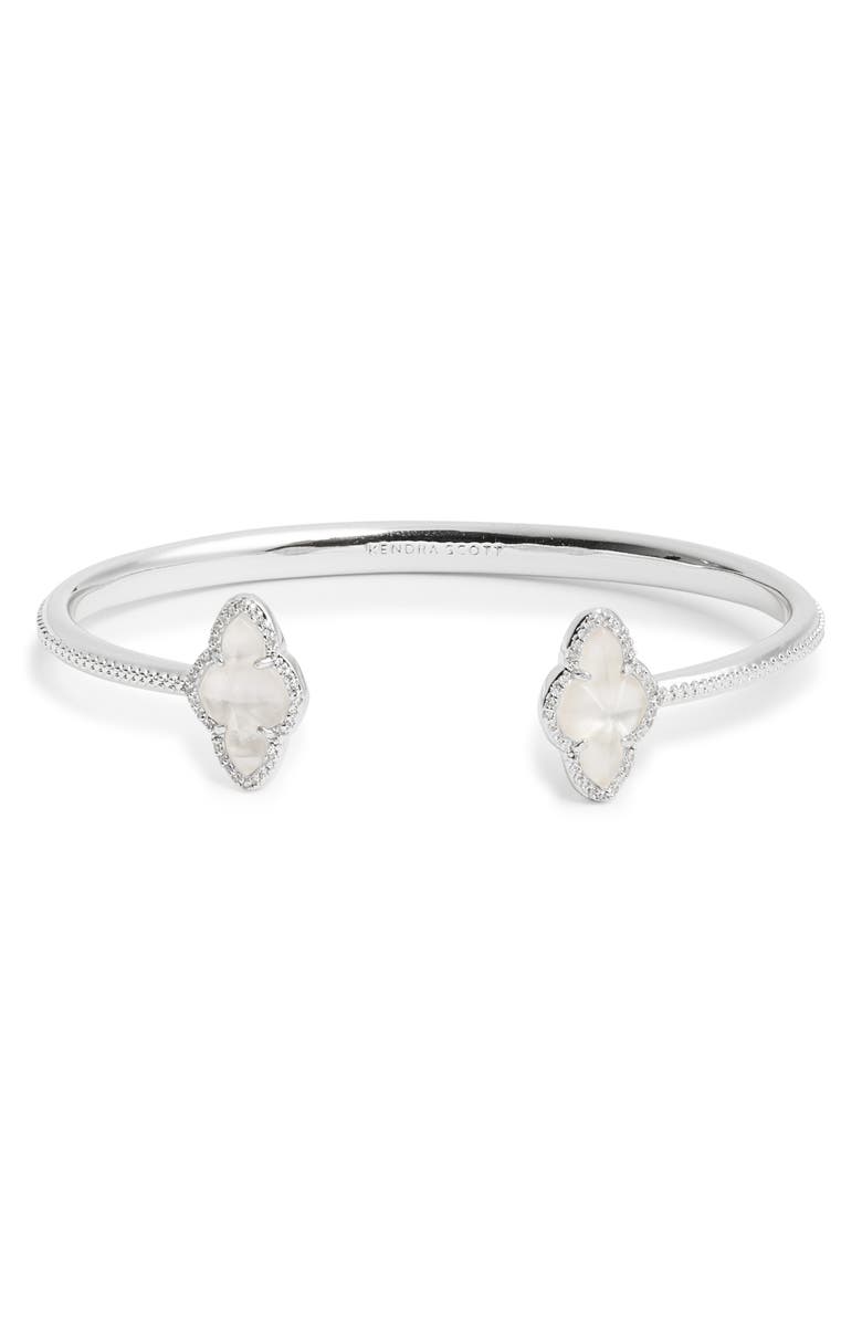 Kendra Scott Abbie Pave Frame Cuff Bracelet, Main, color,