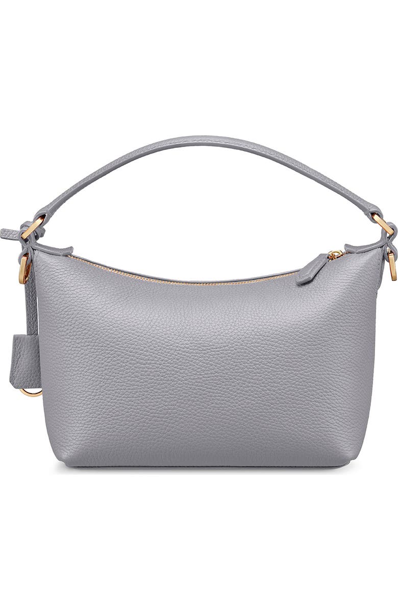MAISON de SABRÉ Small Leather Soft Hobo, Alternate, color, Dove Grey