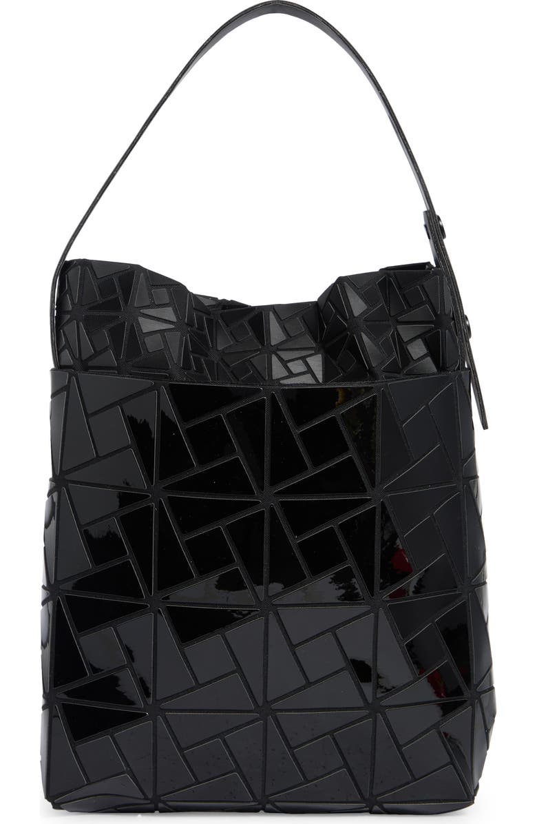 PATRIZIA LUCA Double Layer Box Pattern Shoulder Bag, Main, color, Black/ Black