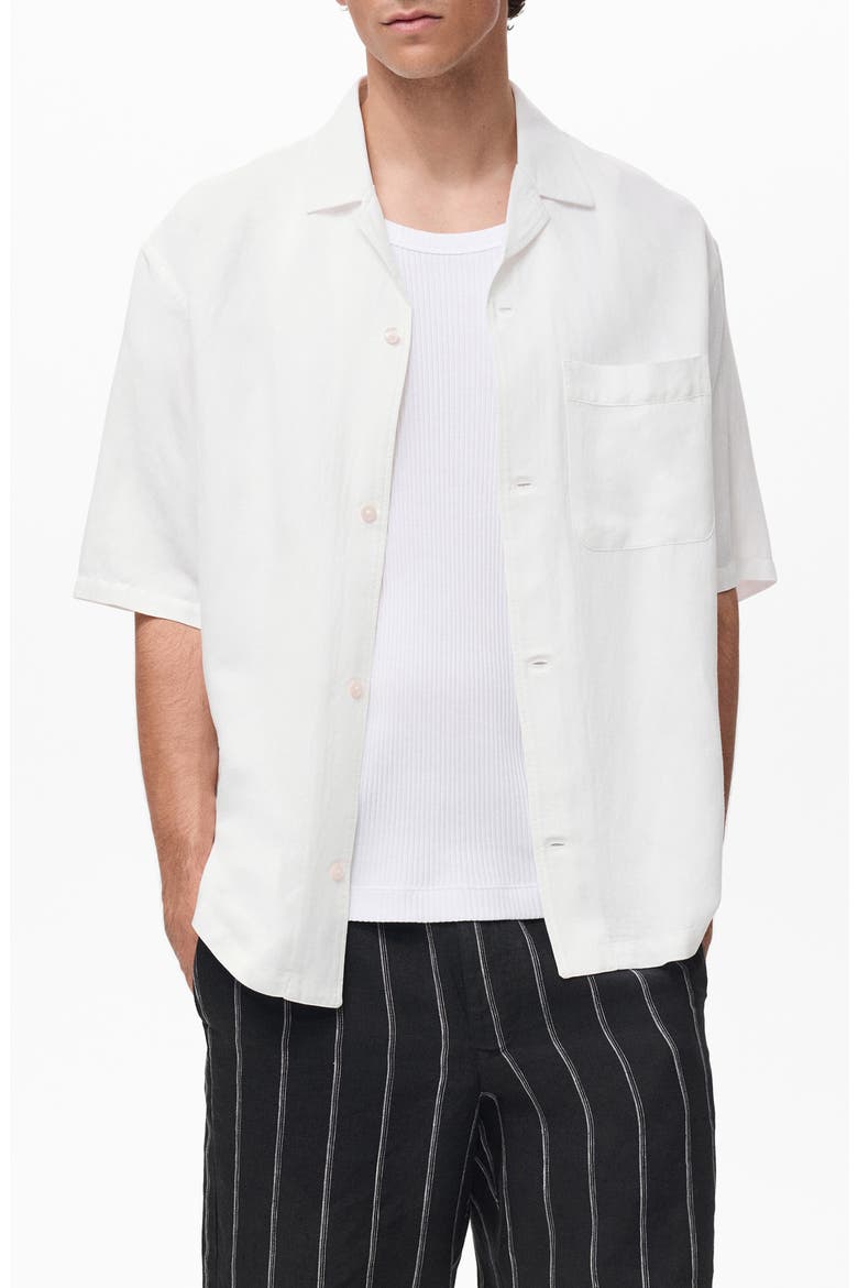 Regular Fit Camp Shirt, Main, color, OFF WHITE