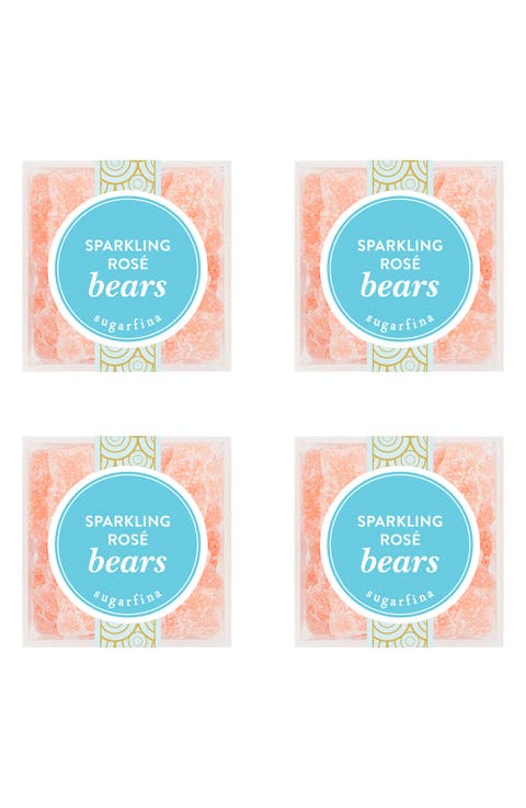 Sparkling Rosé Bears Set of 4 Candy Cubes