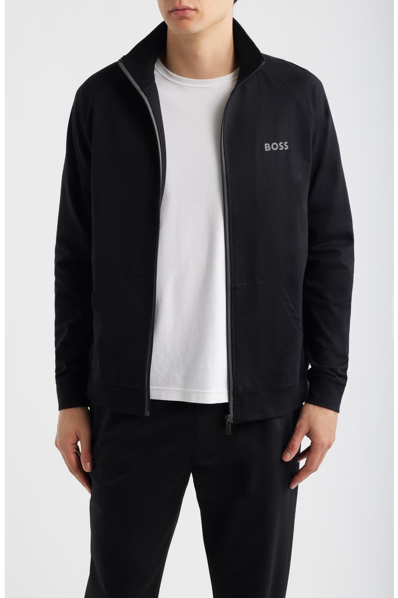 Authentic Cotton Track Jacket, Main, color, BLACK