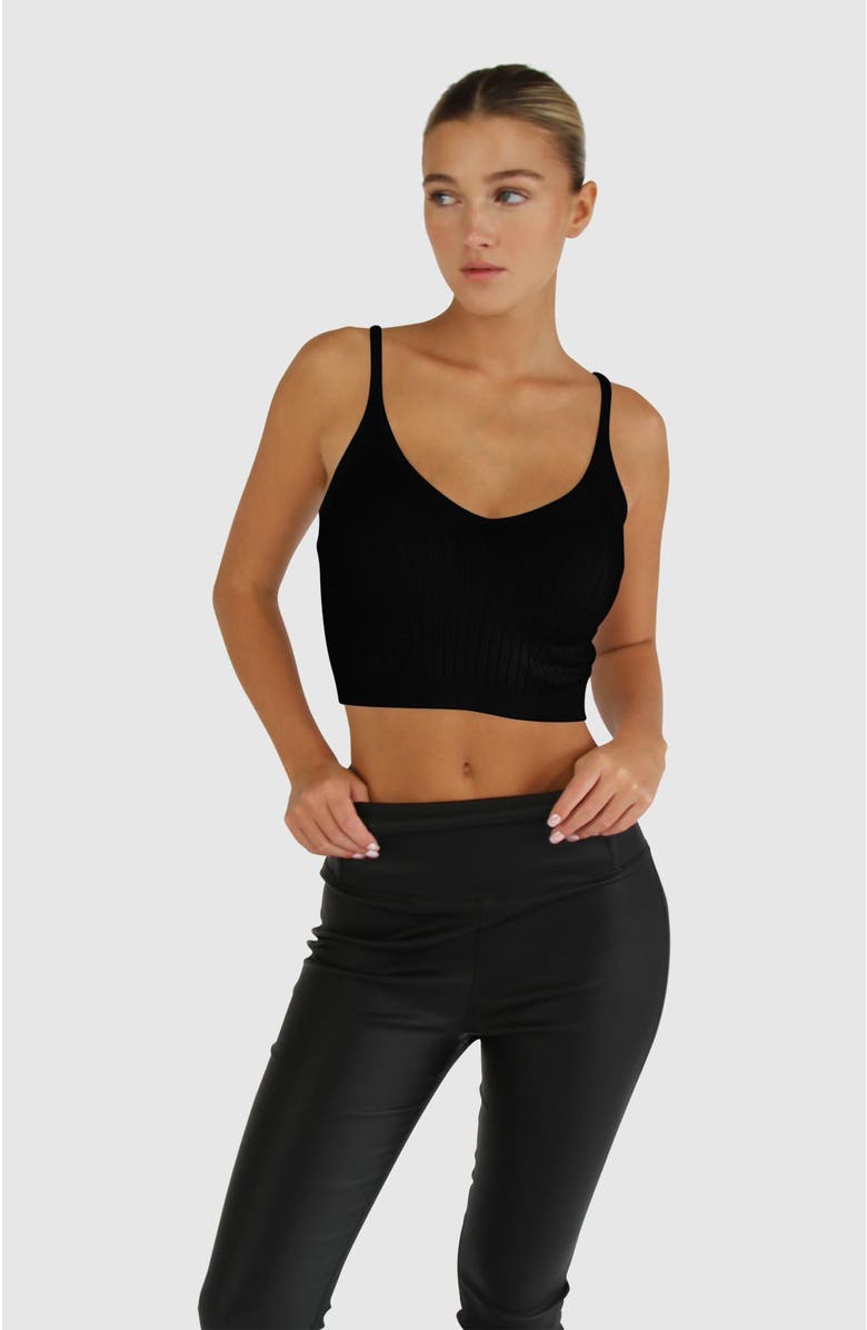 Belle & Bloom All I Need Knit Crop, Alternate, color, Black