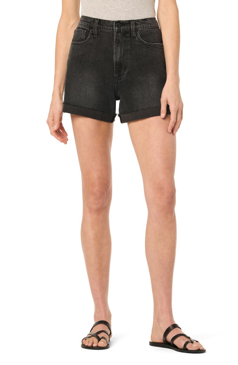 Joe's Rolled High Waist Denim Shorts, Main, color, Indonesia