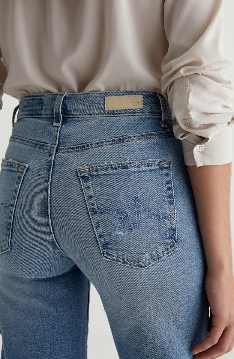 AG Saige Mid Rise Wide Leg Crop Jeans, Alternate, color, Momento