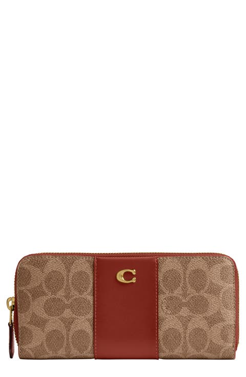 Essential Slim Signature Coated Canvas & Leather Wallet