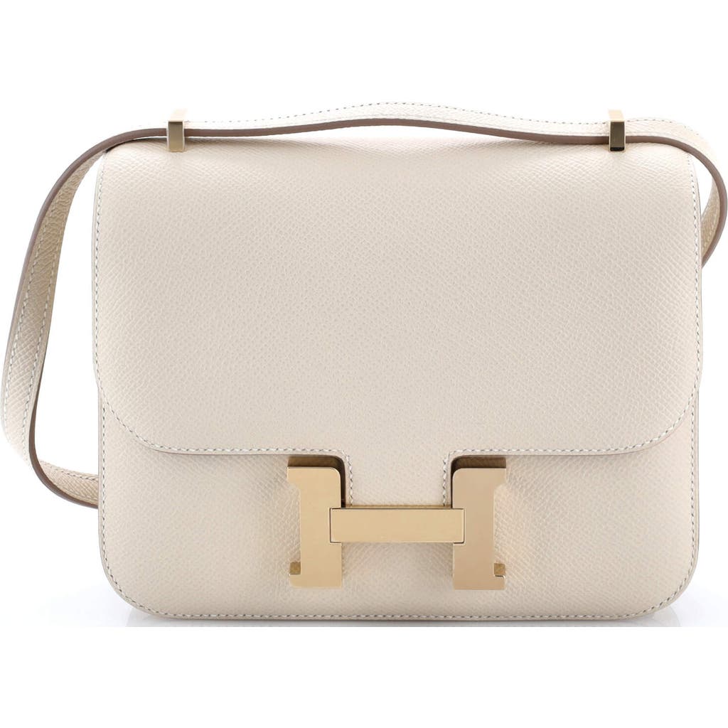 Pre-owned Hermes Hermes Constance Nm Bag Epsom 18 In White