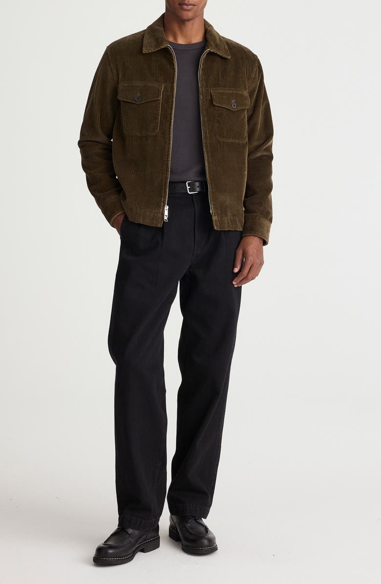 Madewell Corduroy Zip Jacket, Alternate, color, Expedition Green