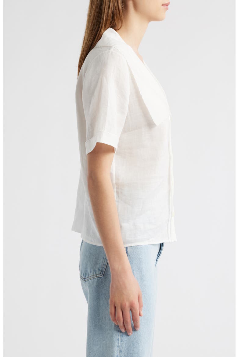 The Sailor Button-Up Top, Alternate, color, WHITE