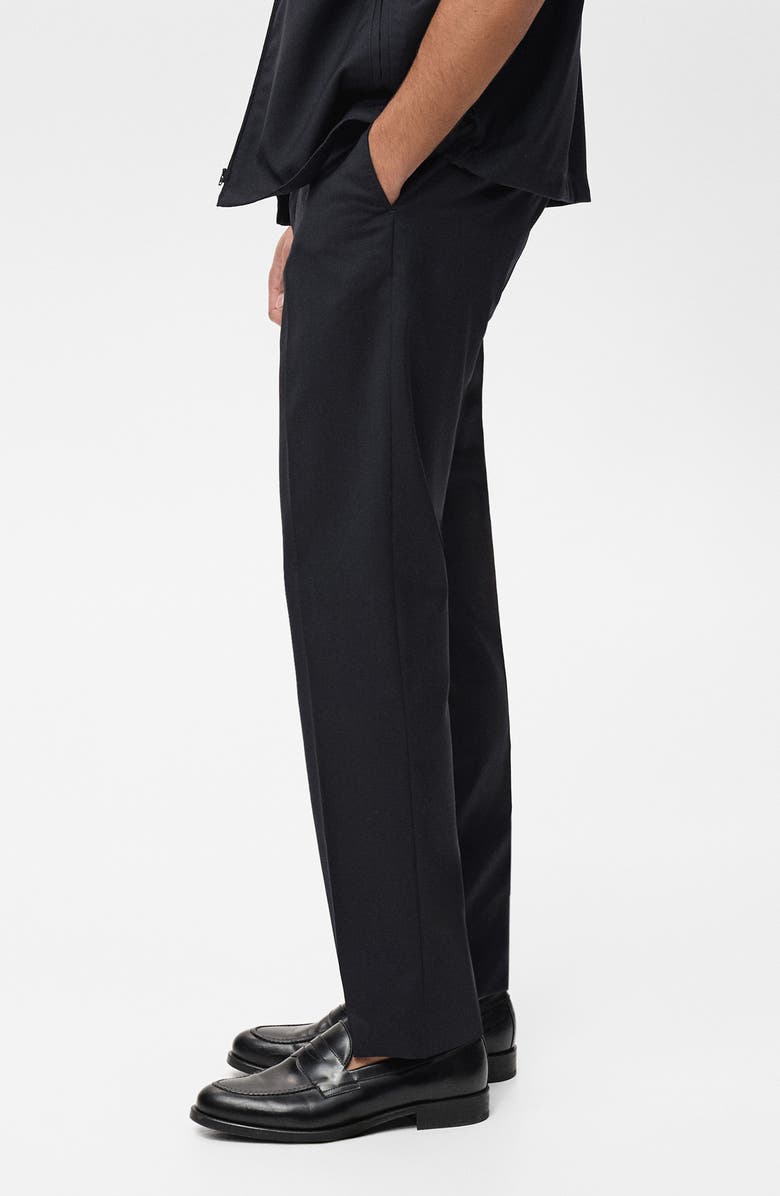 MANGO Slim Fit Virgin Wool Dress Pants, Alternate, color, Navy