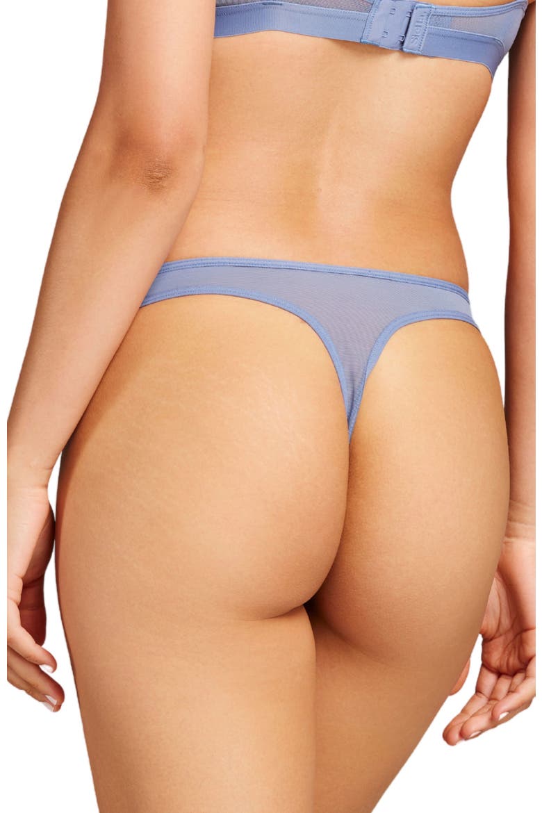 Power Mesh Thong, Alternate, color, Blue grey