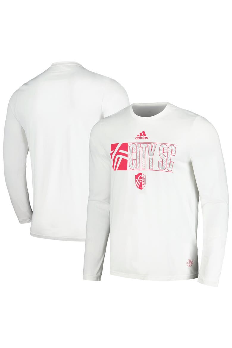 Men's adidas White St. Louis City SC 2024 Jersey Hook AEROREADY Long Sleeve T-Shirt, Main, color, White