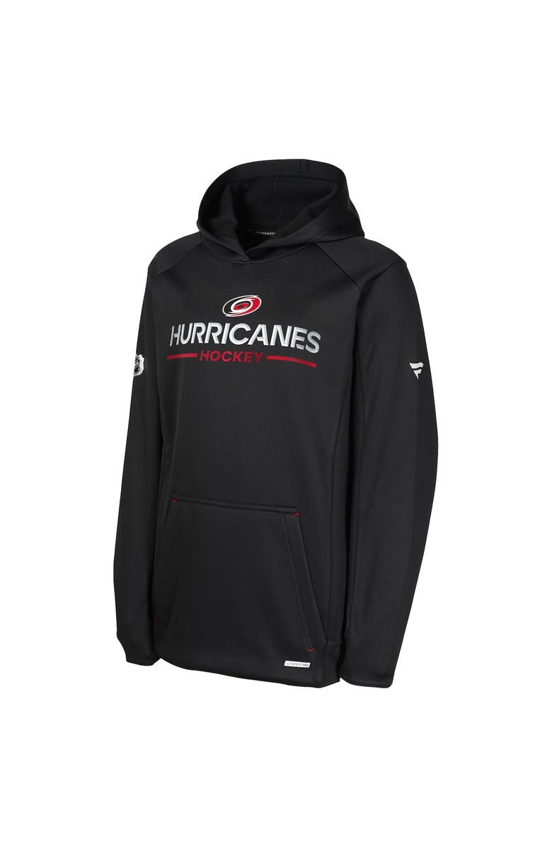FANATICS Youth Fanatics Black Carolina Hurricanes Authentic Pro Rink Raglan Hoodie, Alternate, color, Black