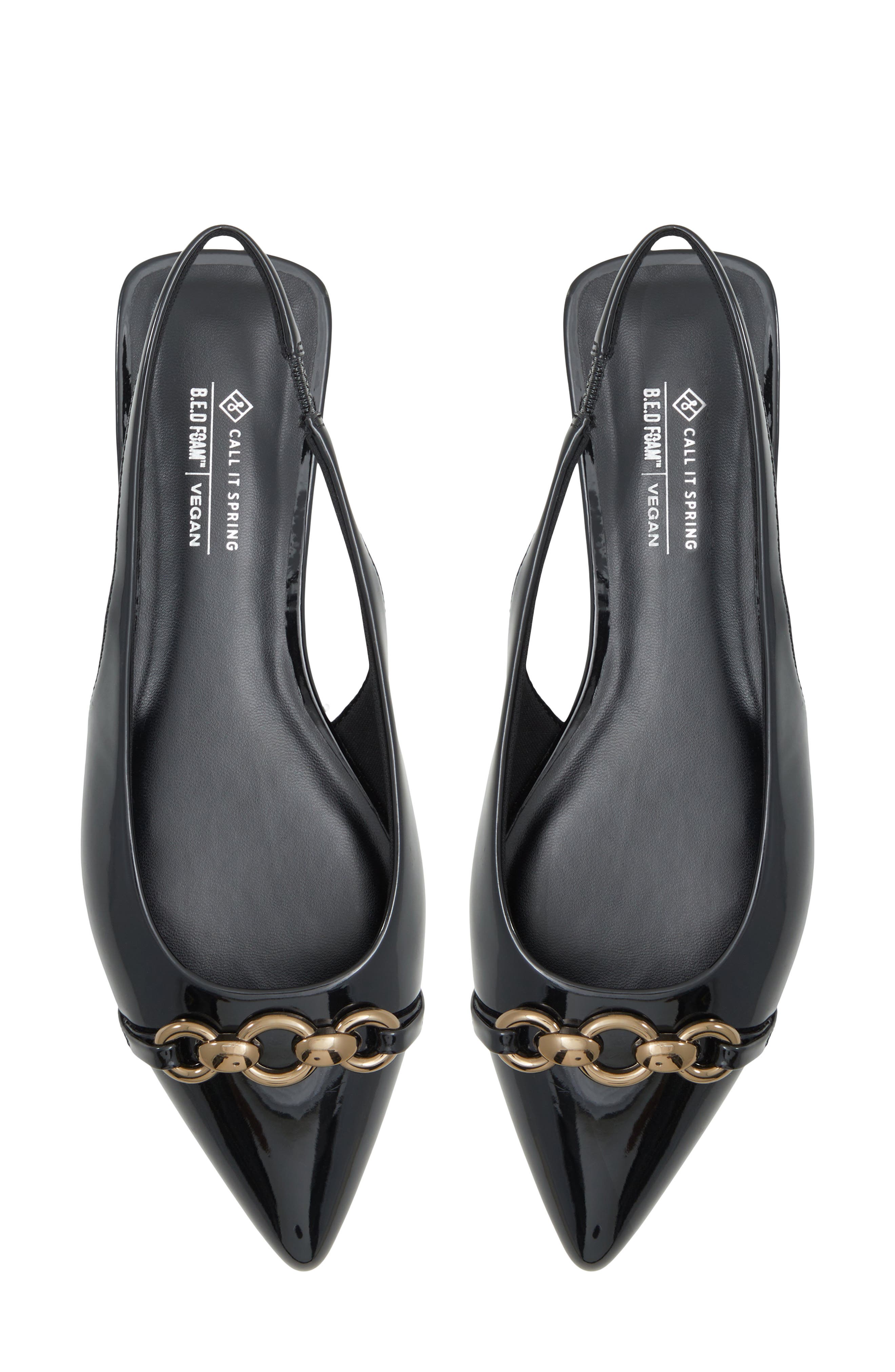Darya Faux Leather Slingback Flat, Alternate, color, OTHER BLACK