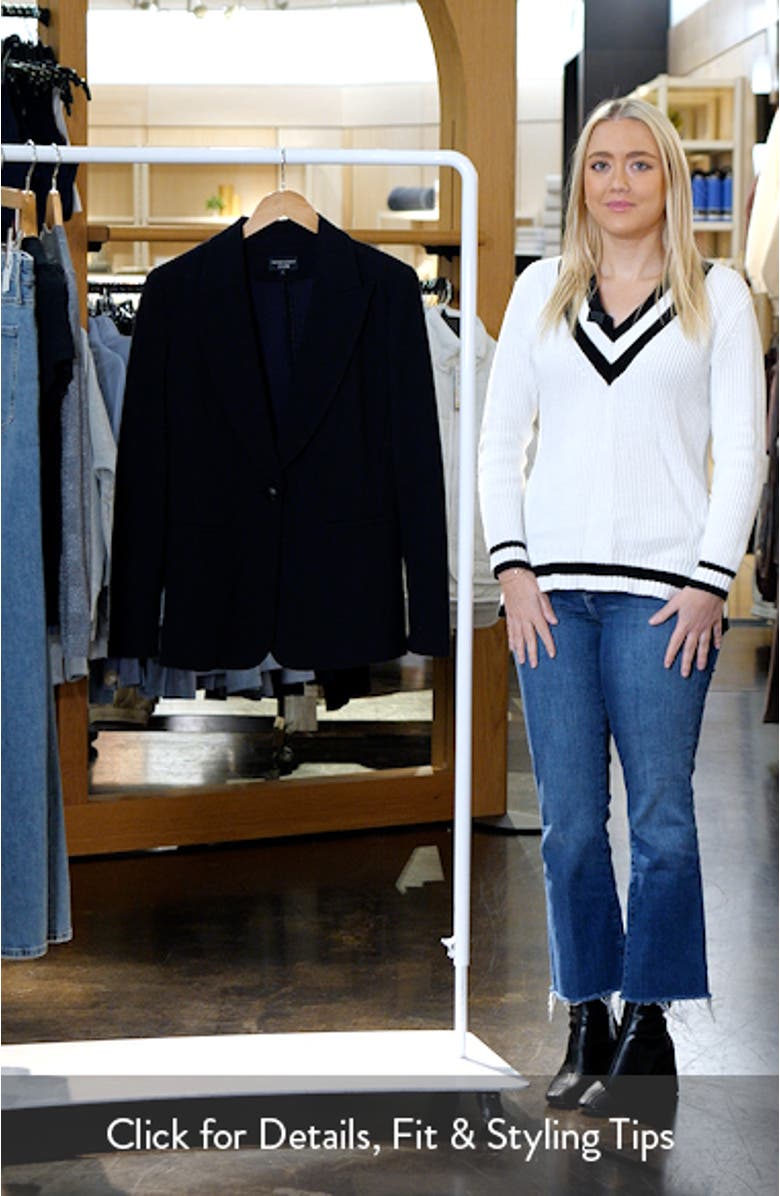 Chevron One-Button Blazer, sales video thumbnail