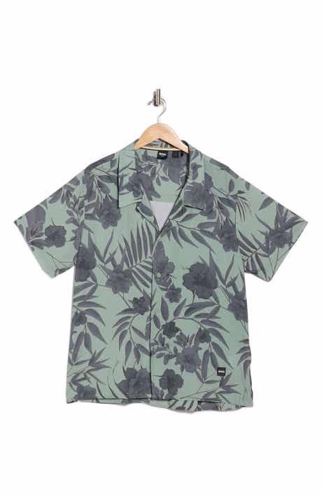 BOSS Floral Cotton Camp Shirt