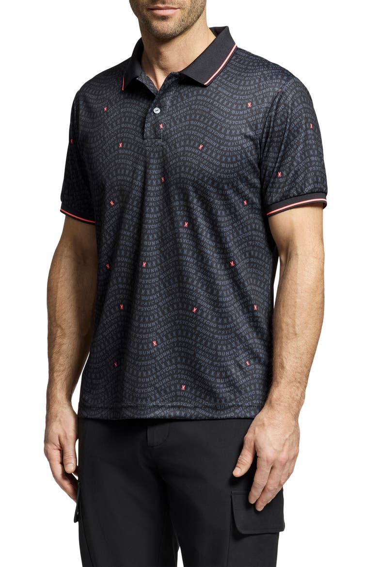 Winston Print Sport Polo, Alternate, color, BLACK