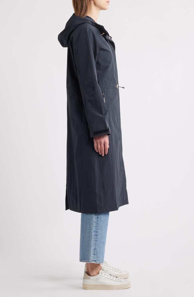 Ilse Jacobsen Rainvision Waterproof Hooded Long Raincoat, Alternate, color, Dark Indigo