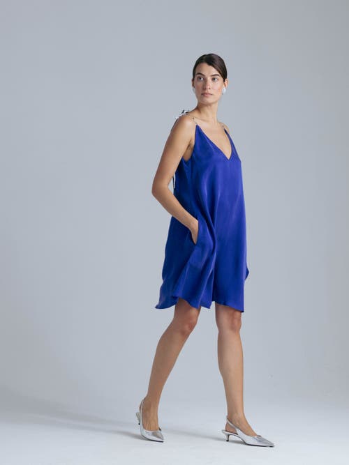 Alas Cupro Dress In Blue