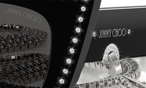 Jimmy Choo 52mm Cat Eye Sunglasses With Embellished Chain In Black