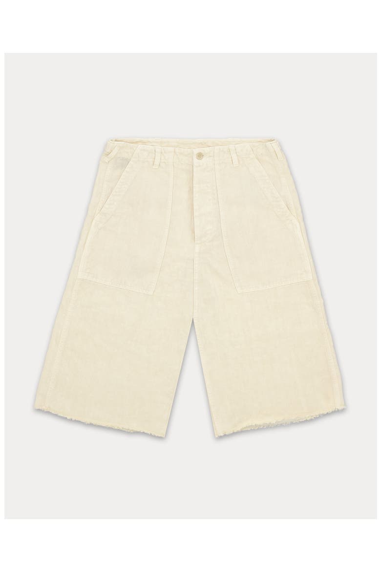 Simone Fatigue Linen Shorts, Main, color, White