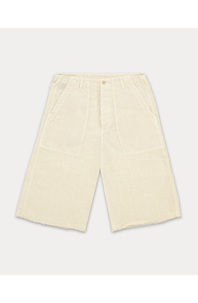 Fortela Simone Fatigue Linen Shorts, Main, color, White