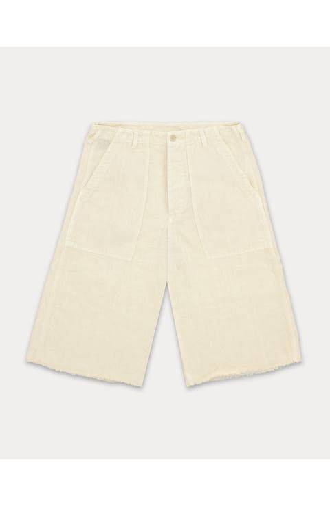 Simone Fatigue Linen Shorts